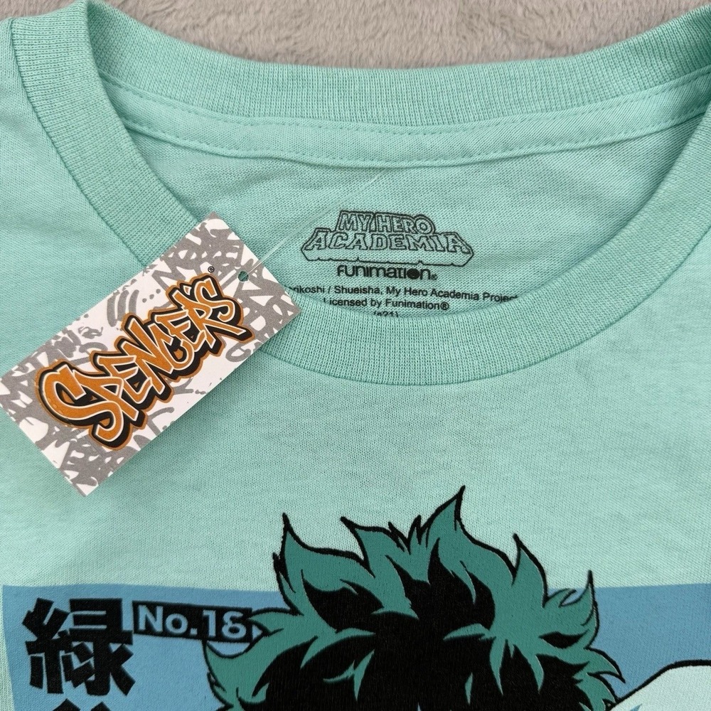 My Hero Academia Shirt Unisex Large Deku Long Sleeve T Shirt Green Funimation‎ - Picture 9 of 10